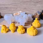 2Pcs Halloween Resin Silicone Mold, Ghost Pumpkin Epoxy Silicone Molds for Resin Casting Party Autumn Decor (Halloween A)