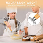 Maxjoy Danish Dough Whisk Wooden Dutch Bread Mixer with Stainless Steel Hook for Sourdough Baking Hand Tool
