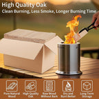 Kiln Dried Oak Smoking Wood Chips - 100% Natural BBQ Grilling Smoker Wood for Meat, Pizza Ovens & Grill | Quick Light Fire Starter for Tabletop Fire Pits, Solo Stoves & Bonfires | 10 LB