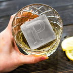 Letter P Monogram Ice Cube Mold Custom Ice Cube Mold 2 Inch Big Initials Silicone Ice Cube Tray Gifts for DAD Gifts for Him