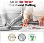 CHOPZILLA Vegetable Chopper and Mandoline Slicer for Kitchen Cuts 18x Faster, Come with 4 Blades, Scraper, & Container, All in 1 Veggie Chopper Vegetable Cutter, French Fry Cutter, Onion, Fruit, Salad