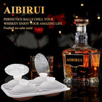Whiskey Ice Cubes Mold,Football Gift Ball Ice Maker Mold,Fun Shapes 2.5 INCH,Football ice mold for Super Bowl Party,Football Accessories for Men,Silicone Ice Cube Tray for Cocktails,Bourbon