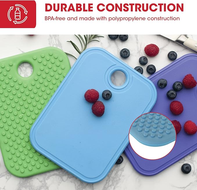 Architec Original Non-Slip Gripper Cutting Board, 5" x 7", Turquoise