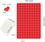 Heart Silicone Candy Molds with Scraper - Mini Heart Silicone molds for Chocolate, Hard Candy, Homemade treats(1 PCS mini heart)