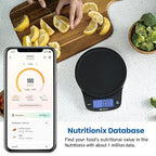 Etekcity Nutrition Smart Food Kitchen Scale, Digital Ounces and Grams for Cooking, Baking, Meal Prep, Dieting, and Weight Loss, 11 Pounds-Bluetooth, Black