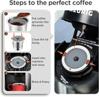 Noalto Reusable K Cups and Coffee Pods,Universal stainless steel k Cups for Keurig 2.0 and 1.0 Coffee Makers machine(2pack)