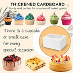 JCD 16 Packs Bento Cake and Cupcake Clear Lid with 2 Cupcake Holes - Cake and Cupcakes Boxes - Pastry Sweets Bento Box with Cupcake Insert for Family Birthday Party Mother's day(1+2/16Pcs)