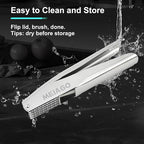 Garlic Press, Stainless Steel Garlic & Ginger Crusher, with Built-In Cleaner, Rust Resistant, No Peel, Large Capacity, Easy Clean，Dishwasher Safe，Silver