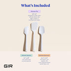GIR: Get It Right 3-Piece Ultimate Silicone Kitchen Utensils Set - Spatula, Flip & Spoonula - Non toxic Cooking Utensils for Nonstick Cookware, Cooking and Baking - Studio White