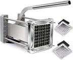 French Fry Cutter, Sopito Professional Potato Cutter Stainless Steel with 1/2-Inch and 3/8-Inch Blade Great for Potatoes Carrots Cucumbers