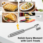 Corn peeler for corn on the cob - 2025 Heavy Duty Stainless Steel corn husker tool with Comfort Grip Handle Efficient Peeler for Fresh Corn | Home Kitchen, Restaurant & Outdoor Use(1 PCS)