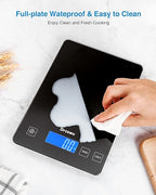 Large Digital Kitchen Scale, Drcowu 15kg Food Kitchen Scales for Baking, Cooking, Keto and Meal Prep, Food Weight Scale with 1g Accuracy and LCD Display, Easy to Read, Grams and Oz (Black)