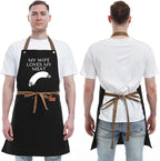 REHAVE Funny Gifts for Men Apron - Dad Gifts - Husband Gift from Wife - Father's Day, Birthday Naughty Gift for Men, Male Friends, Boyfriend, Guy, Chef, Him, Coworker - BBQ Cooking Grilling Aprons