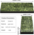 Knife Sharpening Stone,10000 Grit Sharpener Whetstone Final Fine Polishing Natural Green Honing Oilstone for, Knives Tools,Cutting Tools, Angle Guide and Non-Slip Rubber Base (SET-D) ﻿