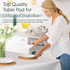 Quality Table Pad Protector, Superior Protection from Spills, Scratches & Heat - Reusable Table Cloth with Cushion Flannel Backing (90" L x 54" W)