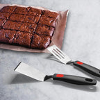 Professional Mini-Serving Spatula Set, Stainless Steel Cutter and Serve Turner for Serving, Flipping or Cooking, Ideal for Brownies, Tiramisu, Cakes, Lasagna or Cookie etc.