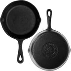 Backcountry Iron 8 Inch Round Medium Pre-Seasoned Cast Iron Skillet