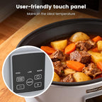 HOMECOOKIN Slow Cooker, Extra Large 10 Quart Digital Programmable Slow Cookers with Timer, Dishwasher Safe Glass Lid & Crock, Kitchen Appliance for Families and Gatherings, Grey