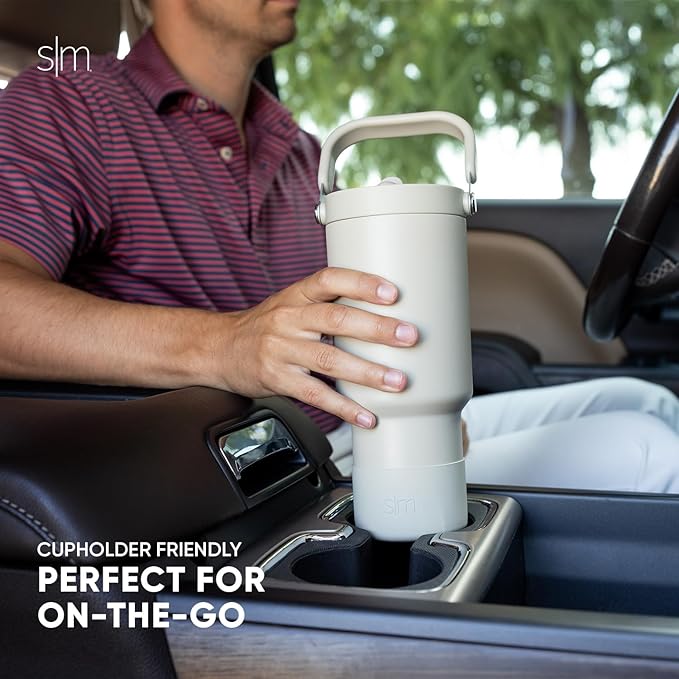 Simple Modern Trek Pivot | 30oz Flip Straw Tumbler with Handle | Water Bottle & Boot | Interchangeable Straw & Chug Lids | Insulated Stainless Steel Jug | Gym Sports Outdoors | Downhill Skiing