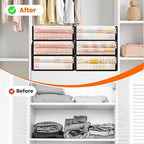 SpaceWhisper 6 Pack Clear Storage Bags, Plastic Blanket Storage Bags with Zipper and Handle, Moving Bags for Comforter, Bedding & Clothes, Closet Organizer and Under Bed Storage (15.7x13.8x3.9 Inch)
