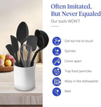 GIR: Get It Right 10-Piece Cooking Utensils Set - Black Silicone - Spatula Set, Silicone Spatulas & Kitchen Spoons - Heat-Resistant up to 425°F - Nonstick Cookware-Friendly - Dishwasher-Friendly