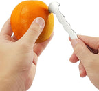 2 Pcs Stainless Steel Orange Peeler Citrus Peeler Fruit Remover Opener Ergonomic Safe Cutter & Slicer Tool for Grapefruits, Lemons