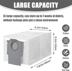 8 Pack Dust Bags Compatible With Roborock Q Revo Qrevo S Qrevo MaxV Qrevo Pro Qrevo Curv Qrevo Edge Qrevo Slim Qrevo Master S8 MaxV Ultra S8 Max Ultra Robot Vacuum Bags Disposable Bag Accessory