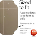 RESILIA Large Under Grill Mat – Heavy Duty, Outdoor Floor Protector Mats for Deck, Patio, & Garage – 72 Inch x 48 Inch with 12 Inch Splatter Protection Lip, Beige/Tan Orange Peel, Made in The USA