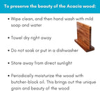 BIRDROCK HOME Wooden Magnetic Knife Block | Acacia Wood Knife Storage | Double-Sided Strong Magnetic Knife Holder | Knife Organizer for Kitchen & Space-Saving Design | No Knives Included | 12.8"Lx10"H