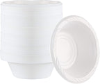 200 Count Disposable 5 ounce White Plastic Dessert Bowls