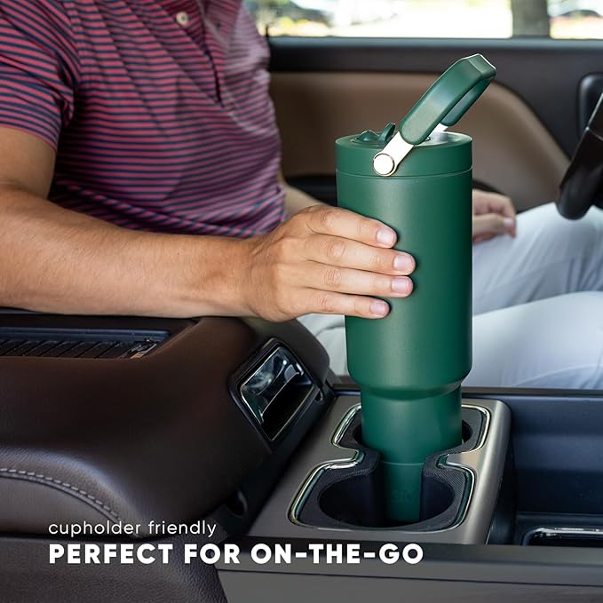 Simple Modern Trek Pivot | 40oz Flip Straw Tumbler with Handle | Water Bottle & Boot | Interchangeable Straw & Chug Lids | Insulated Stainless Steel Jug | Gym Sports Outdoors | Lavender Mist