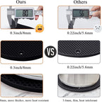 4 Pack Silicone Trivet Mats, 7 Inch & 9 Inch Flexible Heat Resistant Silicone Hot Pads Pot Holders for Kitchen Counter, Round Trivets for Hot Dishes - Potholders Jar Opener(Black)