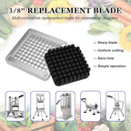 2 PCS Replacement Chopper 3/8" Blade, Commercial Vegetable Chopper Dicer, French Fry Cutter Stainless Steel Blade for Fruit Cutting Machine Tomato Onion Pusher Block