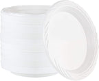 PLASTICPRO 200 Count Disposable 7 Inch White Plastic Plates