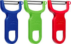 Vegetable Peeler, Swiss Made Sharp Peelers for Kitchen, Set of 3 Y Peeler for Potatoes, Apple Peeler, Vegetables, Fruits, Carbon Blade, Dishwasher Safe