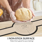 Silicone Bread Sling Oval and Round, 2 PCS Nonstick＆Reusable Bread Baking Mats, Easy-To-Clean Dutch Oven Liners, Sourdough Bread Baking Supplies (Oval and Round, Black)