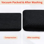 Homaxy 100% Cotton Waffle Weave Kitchen Dish Cloths, Ultra Soft Absorbent Quick Drying Dish Towels, 12 x 12 Inches, 8-Pack, Black