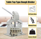 Manual Dough Divider Table Top Dough Dividing Machine 36PCS Dough Cutter Commercial Dough Dividing Machine Dough Baking Divider, 1.06oz-5.64oz, 36PCS