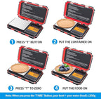 Digital Pocket Scale, 200g /0.01g Kitchen Scale, Electronic Smart Scale with 50g Calibration Weight, Mini Digital Scale for Jewelry, Spices etc (Battery Included)