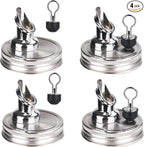 Mason Jar Pour Spouts. free flow Mason Jar Pour Spouts, mason jar for spout regular mouth size 70mm dispenser germination cover. Suitable for any liquid (4 pieces stainless)