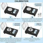 WEIGHTMAN Milligram Scale 100g x 0.001g, Mg Scale with 50g Calibration Weight and Accessories, Powder Scale for Reloading
