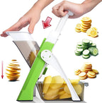 Safe Mandoline Slicer for Kitchen, Vegetable & Food Cutter & Thickness Adjustable 0.1-8 mm. Easy to Clean, Storage, Kitchen Faster Slice Artifact (Only Slice) (Green)