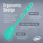 Kaluns Silicone Spatula Set, 4 Rubber Spatulas 600°F Heat Resistant, Nonstick Seamless Design with Stainless Steel Core, Dishwasher Safe, BPA free, Bonus Tongs Included