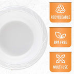 PLASTICPRO 50 Count Disposable 18 ounce White Plastic Soup Bowls