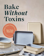 Caraway Nonstick Ceramic Bakeware Set (11 Pieces) - Baking Sheets, Assorted Baking Pans, Cooling Rack, & Storage - Aluminized Steel Body - Non Toxic, PTFE & PFOA Free - Slate