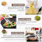 TeamFar Kitchen Utensils Set of 8, Silicone Utensils Kitchen Tools Set with Stainless Steel Handle, for Frying Serving Flipping Draining, Non-toxic & Heatproof, Nonstick & Dishwasher Safe - Khaki