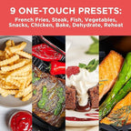 BLACK+DECKER Purifry 8QT Air Fryer, Crispy Deep Fried Taste without the Fat, Plus Bake, Dehydrate, and Keep Food Warm, Digital Touchscreen and Auto Shut-Off