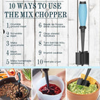 2 Pack Meat Chopper, 5 Curve Blades Ground Beef Masher, Heat Resistant Meat Masher Tool for Hamburger Meat, Ground Beef, Turkey and More, Nylon Hamburger Chopper Utensil Non-scratch Utensils-blue