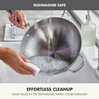 GreenPan Valencia Tri-Ply Stainless Steel 12" Wok Pan with Lid, Induction Ready Skillet, Mirror Finish, Dishwasher Safe & Oven/Broiler Safe to 600F, Compatible with All Cooktops, Silver