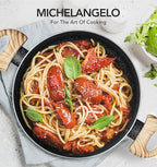 MICHELANGELO Stock Pot with Lid, 10 Quart Large Pot for Cooking, Nonstick Cooking Pot with Healthy Coating, Non Stick Soup Pots Induction Compatible